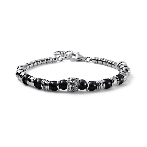 URONE Bracciale Vergine Maria In Argento 925 Con Perle Rosario E Croce - Gioiello Religioso Per Donna